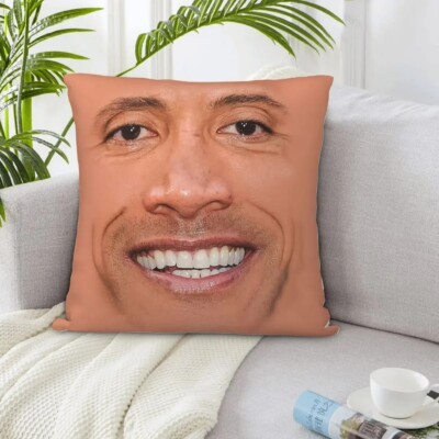 Dwayne Johnson Meme Pillow The Rock Face Funny Birthday Decors Christmas Gift