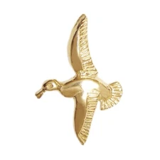 New 14k Yellow Gold Duck Pendant