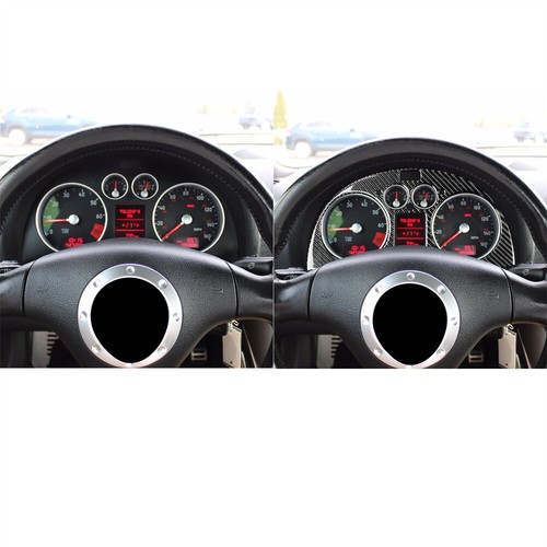 Carbon Fiber Dashboard Speedometer Surround Panel Cover For Audi TT 8N 2001-2006 - Picture 5 of 9