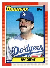 Tim Crews 1990 Topps #551 Los Angeles Dodgers VTG Baseball *318