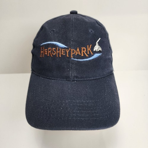 Dark Blue Embroidered Hershey Park Blue Swoop & Silver Hershey Kiss Baseball Hat