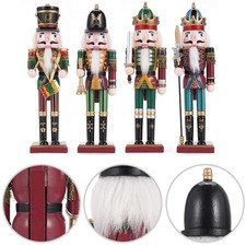 12 Inch Wooden Nutcracker King Christmas Figurine Festive Holiday Decor