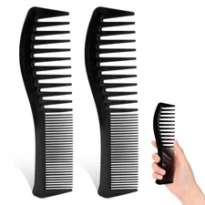 All-Purpose Hair Grooming Set - 2 Pack Double-Sided Barber Large, Black 
