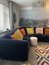 Corner sofa Navy blue - from the Loom Loft Company - excellent condition 