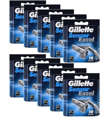 Gillette Sensor Excel Refill Razor Blades, 100 Cartridges