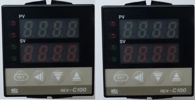 2 Stück Temperaturregler  48x48mm, REX-C100 Industriequalität 100/240VAC