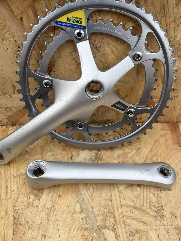 Retro Shimano Exage 300 EX Bio-pace Double Crank Set 170mm