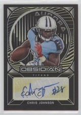 2021 Panini Obsidian Aurora Electric Etch Yellow 25/25 Chris Johnson Auto 0s9t