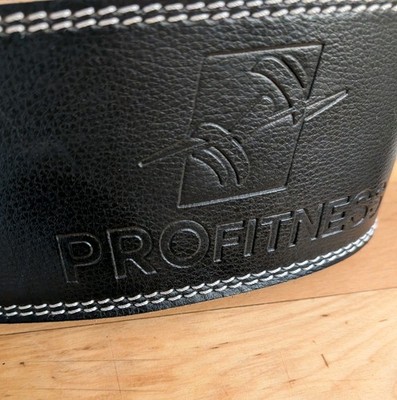 Profitness Leather Weight Lifting Belt Medium 44'' Long 4'' Wide Black