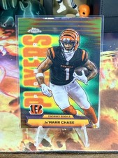 2025 Topps Chrome MISCUT  Jamarr Chase Power Players REFRACTOR #PP-21 Bengals