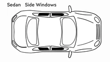 Side Windows Sedan Precut Tint Kit  VTL 35%, Heat Rejecting – Carpro UVX 