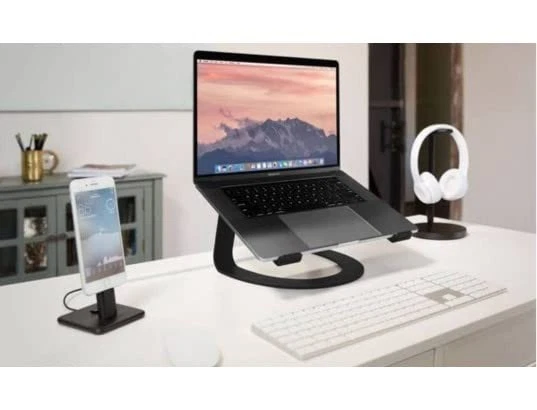 Matte Black Laptop Cooling Pad Curve by Twelve South Ergonomic Design 10x10.5x6 - Image 2 of 2