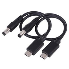  2 Pack 0.25m USB 3.1 Type C USB-C Male to DC 5.5X2.5mm Type c to 5.5X2.5mm