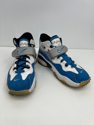Rare Nike Air Zoom Turf Barry Sanders Blue White Shoes 644104-100