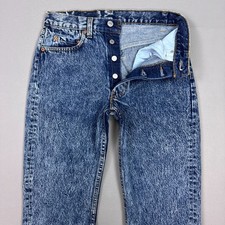 Vintage Levis 501 Jeans Mens 28x30 Blue 80s Made USA Acid Wash Pants Tag29x30 