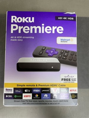 Roku Premiere | 4K/HDR Streaming Media Player Wi-Fi  Enabled with Premium High S