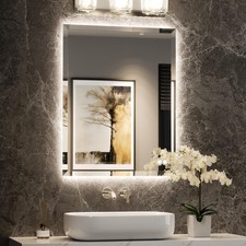 Bathroom Mirrors for Over Sink, Smart Bathroom Mirror, Dimmable, Anti-Fog,