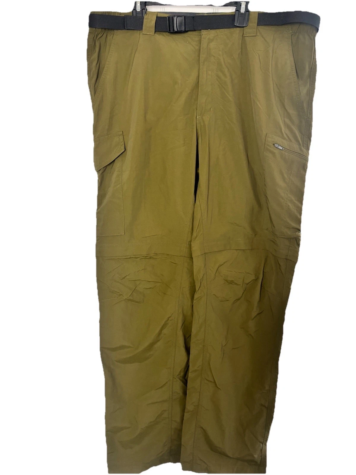 Columbia Convertible Pants Mens 38/32 Olive Green Zip Off Hiking Trail Outdoor