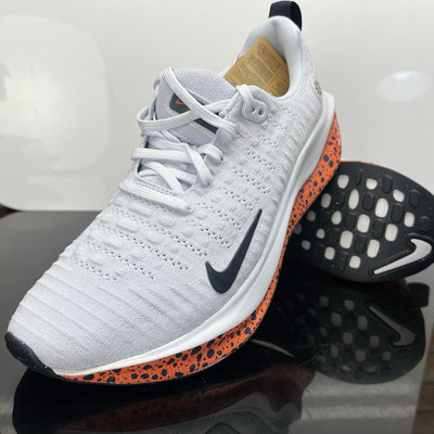 Nike ReactX Infinity Run 4 Mens Size 9 Low Top Road Running Shoes White Orange