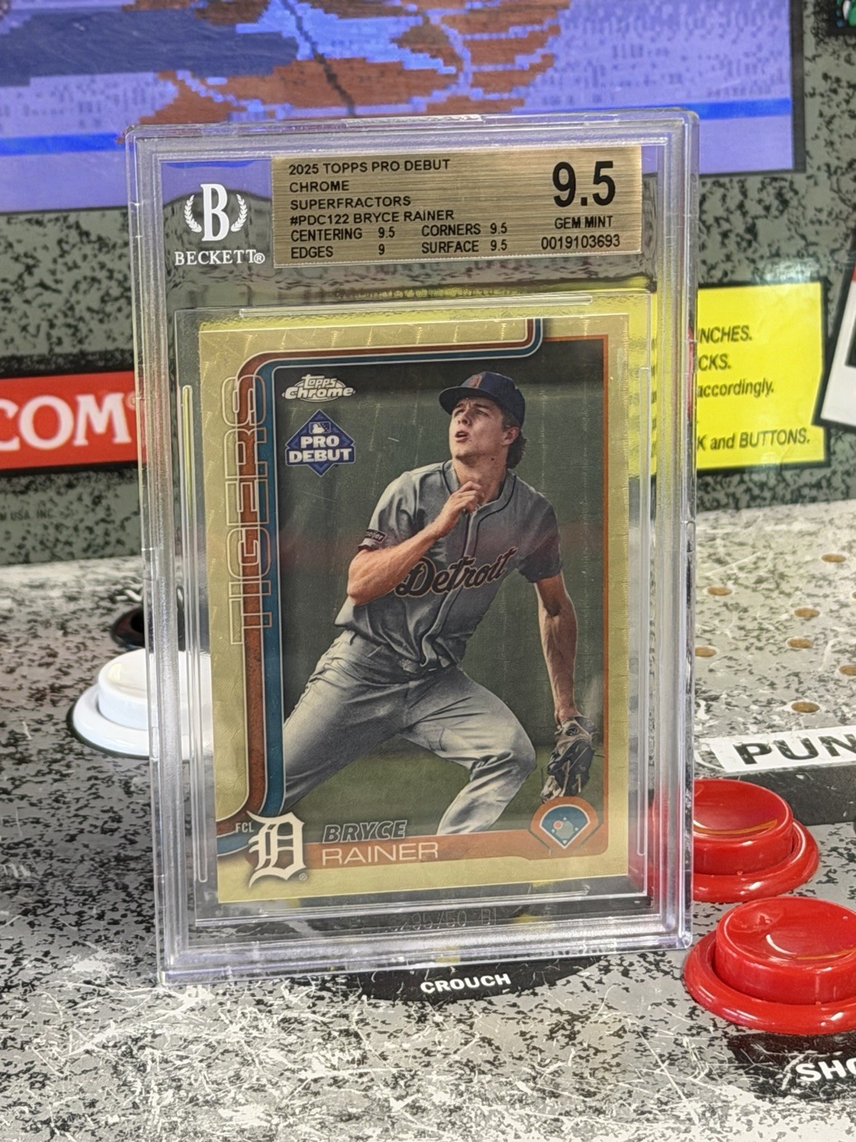 2025 Topps Pro Debut Chrome Bryce Rainer #PDC122 Superfractor 1/1 BGS 9.5 GEM MT view 9