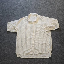 Eileen Fisher Top Womens Size Large Petite White Striped Textured Lagenlook Boxy