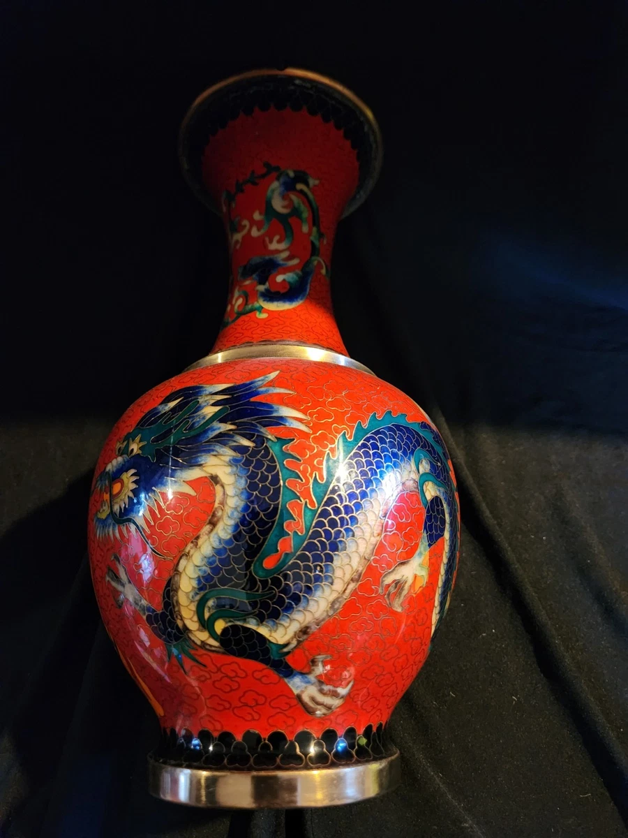 中国景泰蓝印第安纳中国古董花瓶| eBay