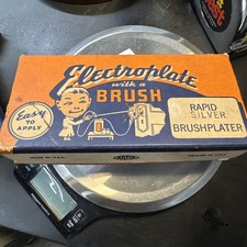 Vintage 1948 Full Set Electroplate With A Brush Silver Brushplater