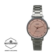 Reloj Casio analógico con correa de acero inoxidable para dama LTPVT04D-4A LTP-VT04D-4A