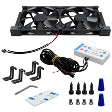 RV Fridge Vent Cooling Fan 140mm 5.5" 12V DC Replacement For Refrigerator Vent