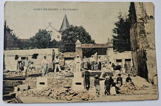 FRANCE FRANCIA CARTE POSTALE DE SAINT BRANCHS UN CHANTIER.