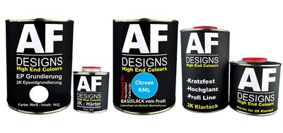 FÜR Citroen KML Bleu KLM 3.7L Autolack SET 2K Epoxid Grundierung Klarlack