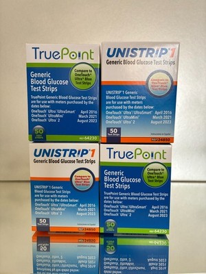 True Point - Unistrip Blood Glucose Strips   200 Count   Generic For One Touch