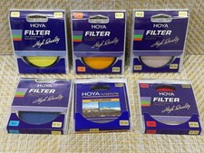 Hoya 62mm Filters Set Of 6 K2-G-81A-80A-25A-Cir.Polarizing w/ Original Cases