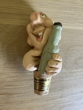 Vintage Zierkorken Schnapsnase Keramik Flaschenverschluss Trinker Brennerei Deko
