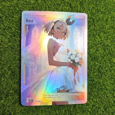 Bea Wedding English Art Goddess Story Pokemon Waifu Trading Card Holofoil Art