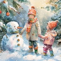 Weihnachten Servietten Lunch 33X33 3-Lagig 20 StüCk Kinder Halten Schneemann Sno