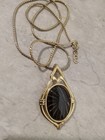Whiting Davis Gold Tone Art Glass Pendant Necklace — photo 2