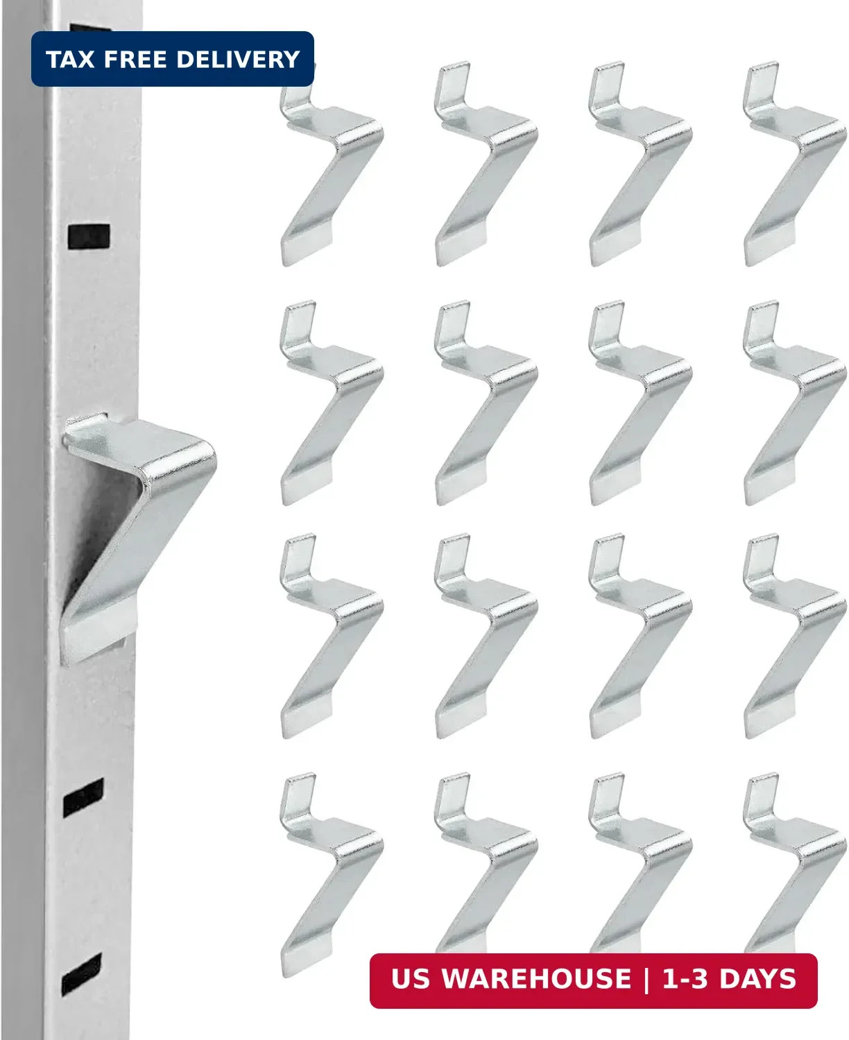 16 Pcs Metal Shelf Support Clips Compatible with Sandusky Metal Cabinet