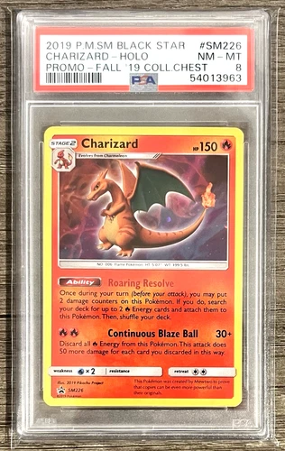 Charizard - SM226 - Black Star Promo - Holo - Fall '19 Coll. Chest PSA 8 Pokemon