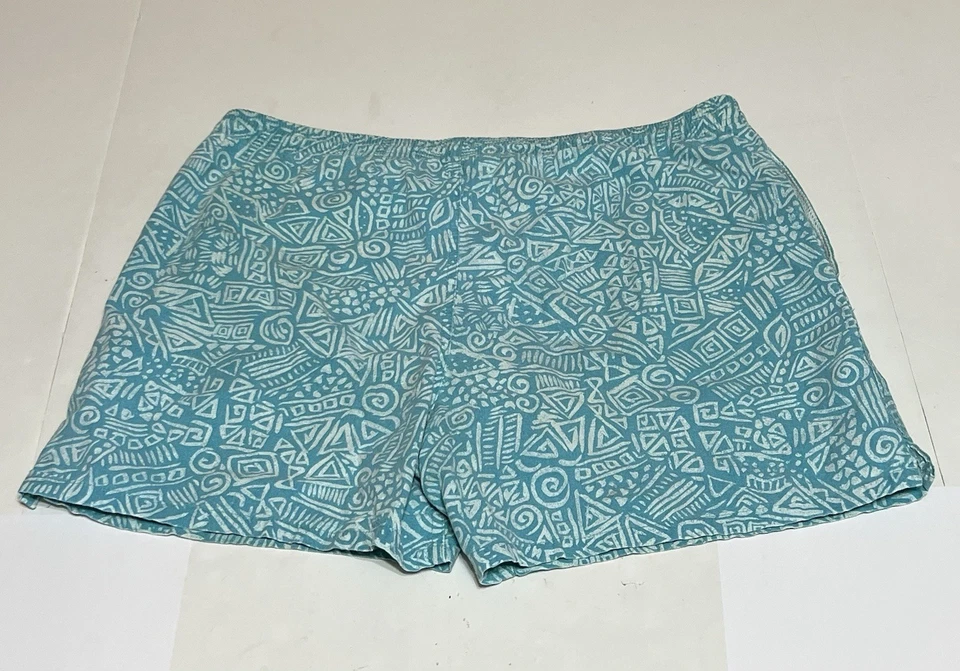 Vintage Hobie Mens Swim Trunks Sz Medium Short 90s Lined Tribal Geometric - Image 2 of 4