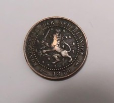 Netherlands One Cent 1878 Lion SCARCE