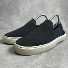 Rothy  s The Original Slip On Womens Size 8.5 Shoes Black White Blue Sneakers