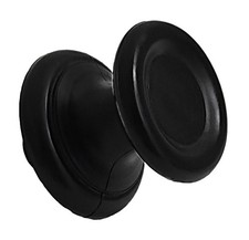 Black round plastic knob 29/32 press-fit mounting hole 10 mm