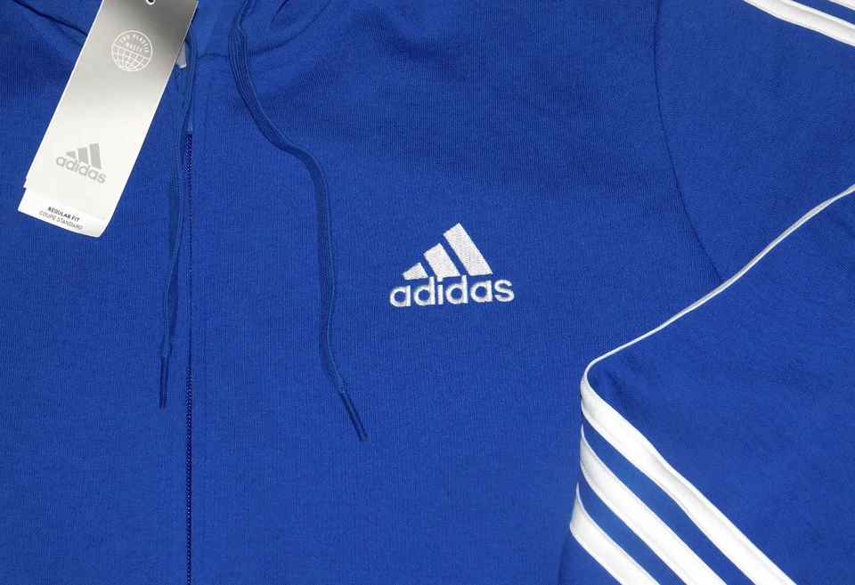Chaqueta con Capucha ADIDAS Essential Polar Cremallera Completa Logo Elástico Nueva con Etiquetas Grande y Alto XLT Foto 2 de 4