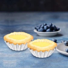 6 Pcs Stainless Steel Flower Tart Mold Metal Cupcake Cups For Baking