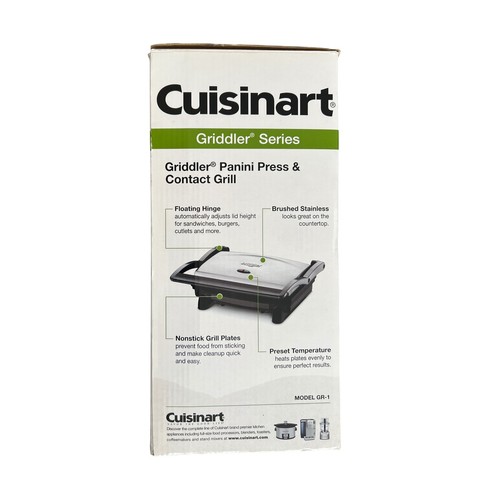Cuisinart Griddler Series Panini Press & Contact Grill GR-1 - New Open Box - Picture 9 of 9