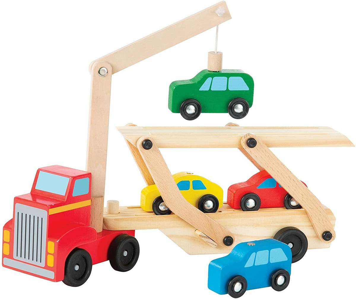 Car Carrier Truck Wooden Cars Toy Set Truck Cars Vehicle Toys