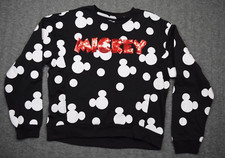 NEW Disney Mickey Mouse Sweatshirt Red Sequins black/white Size Large 11-13 L