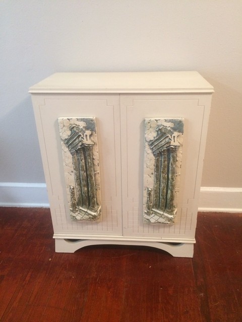 Vintage Style Kitchen Island Antique White Finish Wood White Color