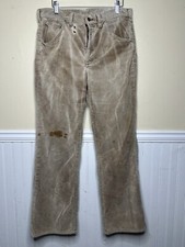 VTG Lee Corduroy Pants Barn Find Distressed Holes Stains 60s 70s Thrashed
